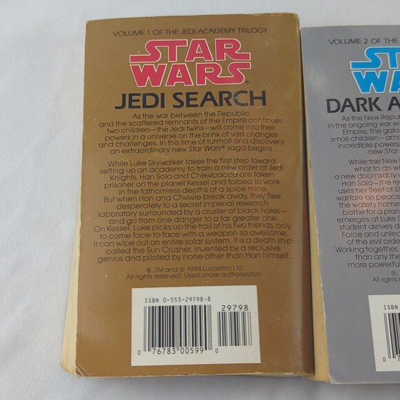 Star Wars The Jedi Academy Trilogy Paperback Book Set Kevin J Anderson 1994 - Picture 5 of 14
